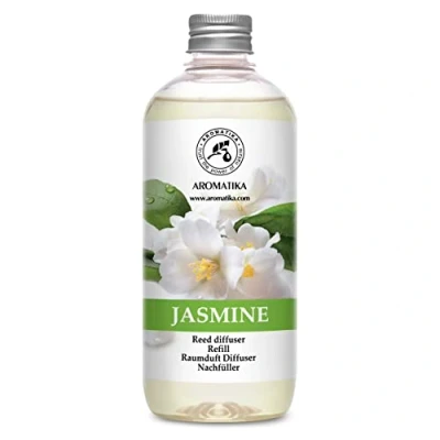 Imagen de Recambio de Difusor con Aceite Esencial Jazmín 500ml Puro &amp; Natural Aroma Intensas y Duraderas Aromatizar Aire en Cuartos Baños Hogares Perfume