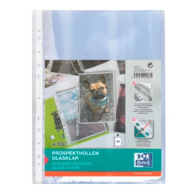 Imagen de Oxford 100 carteras transparentes A4 para documentos