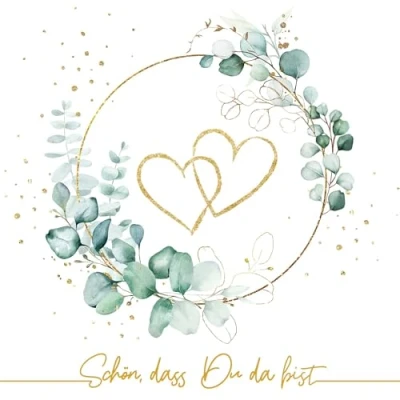 Imagen de 20 servilletas con forma de corazón eucalipto blanco boda matrimonio amor hermoso que eres manualidades decoupage técnica decoración mesa 33 x cm