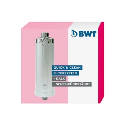 Imagen de Sistema de filtrado anticalcáreo BWT Quick &amp; Clean incl. 1 cartucho filtrante limpieza con sólo pulsar un botón para baño sin cal