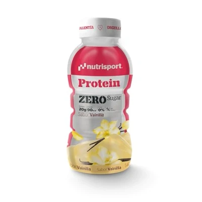 Imagen de NUTRISPORT Protein Zero Suplementos Deportivos Proteinas para Masa Muscular Batidos de Leche Adelgazar Gym 12x330ml (330 ml, Vainilla)