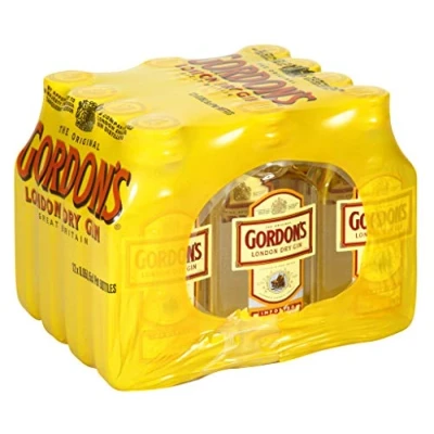 Imagen de Pack 12 botellitas ginebra Gordon&#039;s 50ml Miniatures