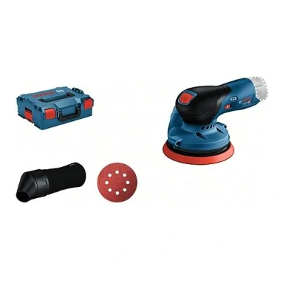 Imagen de Bosch Professional 12V System GEX 125 Lijadora excéntrica a batería (Brushless, Ø plato mm, bolsa para polvo, sin batería, en L BOXX)