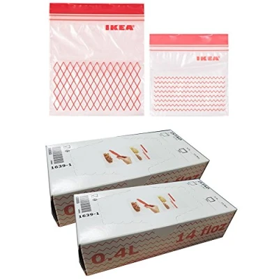 Imagen de IKEA ISTAD Bolsa de plástico para congelador, color rojo, 120 unidades