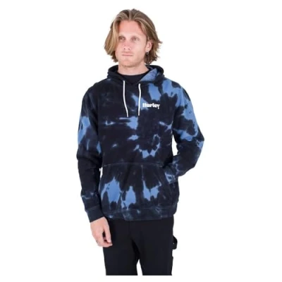 Imagen de Hurley Tidal Wave Tie Dye Fleece Po Suéter sin Botones, Negro, L para Hombre