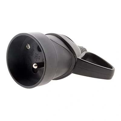 Imagen de enchufe hembra anillo 1 16A 2P+T negro Zenitech