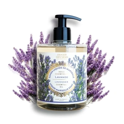Imagen de Panier des Sens Jabón Líquido de Lavanda Marsella Manos Hidratante con Aceite Coco 97% Ingredientes Naturales Fabricado en Francia 500ml