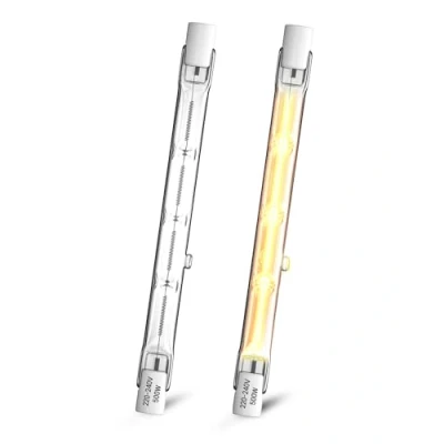 Imagen de Klarlight 500W R7s Bombilla Halógena 118mm, Foco Reflector Regulable Blanco Cálido 2800K, J118 Lineal de Doble Extremo, 11000LM para Lámparas Pie, Luces Paisaje, Farolas (Paquete 2)