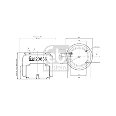 Imagen de FEBI BILSTEIN 20836 Fuelle, suspensión neumática DAF: CF 75