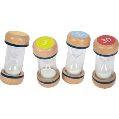 Imagen de Small Foot Set de Relojes Arena XL Educate Madera Haya, Juguete Aprendizaje a Partir los 3 años, 12386 Toys, Multicolor,