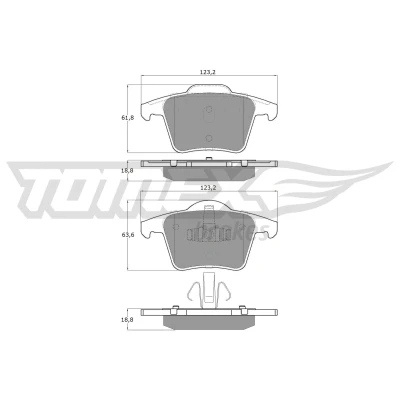 Imagen de TOMEX brakes TX 14 07 Juego de pastillas freno Eje trasero VOLVO: XC90 I