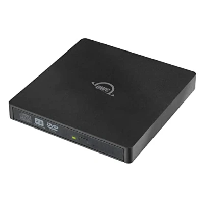 Imagen de OWC Slim USB 3.2 Portable Tray Loading 8X DVD DL+CD Reader/Writer Player con Paquete de Software Mac