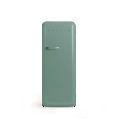 Imagen de CREATE / RETRO FRIDGE 150 SAGE/Frigorífico verde sage maneta con congelador 281L 102W, bajo consumo, diseño vintage, 150cm, 3 estantes, regulador temperatura, botellero, 60x60x150cm