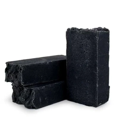 Imagen de Pack 2 Jabón natural de Carbón activo Regula el exceso grasa en la piel Elimina espinillas y puntos negros Exfoliante suave