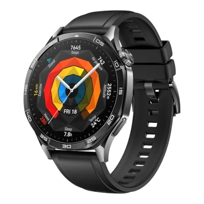 Imagen de HUAWEI Watch GT 5 46mm Smartwatch, Silueta con Diseño Sofisticado, Nueva Experiencia Running y Ciclismo, Seguimiento de Salud, 14 Días Duración la Batería, iOS &amp; Android, Negro
