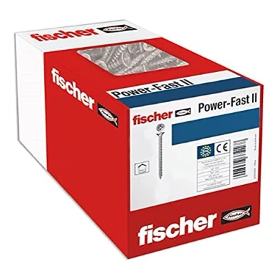 Imagen de fischer caja de tornillos para madera rosca total, Cincado, 3,5x25