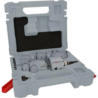 Imagen de Bosch Juego de 15 sierras perforadoras multimaterial (para madera blanda, paneles yeso, diámetro 20 76 mm, taladro y destornillador)