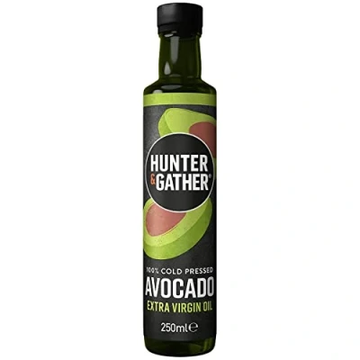 Imagen de Hunter &amp; Gather Aceite de Aguacate Extra Virgen Prensado en Frio, Sin Refinar, Embotellado Reino Unido Versátil para Rociar, Freír y Sumergir Libre Azúcar, Gluten Lácteos… (250)