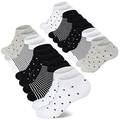Imagen de Mowenti Calcetines Mujer Hombre 10 Pares Cortos Algodon Antideslizante Verano(8205 39 42)
