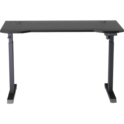 Imagen de Mesa gaming Newskill Belenor PRO, MFD + Metal, Ajustable en Altura 72 122 cm, Soporte Auriculares, Negro