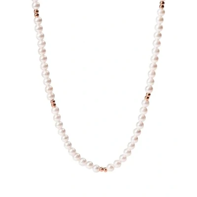 Imagen de Purelei® Finesse Collar impermeable de Acero inoxidable con perlas concha Joyería moda para un look personalizado mujer, 40 45 cm, inoxidable, Perla artificial
