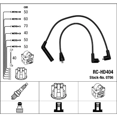 Imagen de NGK 0706 Juego de Cables Encendido 7