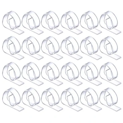 Imagen de Hotop 24 Piezas de Pinza Mantel Plástico, Clips Paño Cubierta Mesa Transparente para Fiesta Picnic