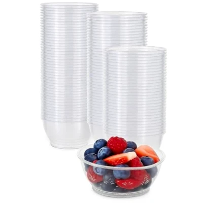 Imagen de MATANA 40 Cuencos de Aperitivo Plástico Duro Reutilizables (150ml) Pequeños para Postres, Salsas, Chuches, Entrantes y Frutas Cumpleaños Fiestas
