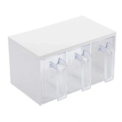 Imagen de Westmark Conjunto de recipientes para conservar Alimentos, Con 3 Compartimentos, Cada uno 1 l, Plástico, Rome, Transparente/blanco, 73052260