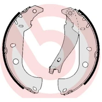 Imagen de BREMBO S 23 511 Zapatas de freno 229 42 con palanca mano FIAT: Tipo Hatchback, Fiorino II Furgón, ALFA ROMEO: 145