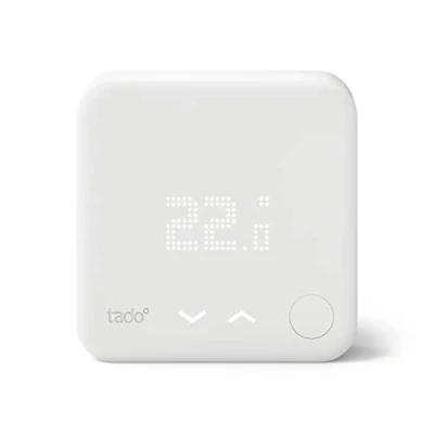 Imagen de tado Termostato inteligente Cableado Accesorio para control de calefacción y aire acondicionado en múltiples habitaciones, fácil instalación, wifi, compatible con Siri Alexa