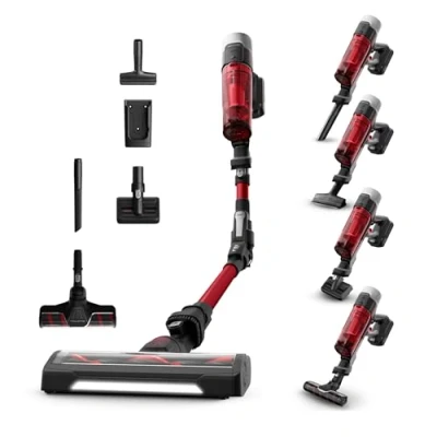 Imagen de Rowenta X Force Flex 9.60, aspiradora escoba sin cable, potencia de limpieza extrema, 100AW, Kit Completo Cepillos y Accesorios, Tecnología Flex, Hasta 45 Minutos Autonomía, RH2099WO