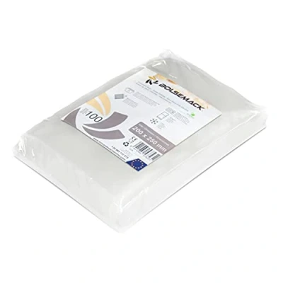 Imagen de Bolsa gofrada envasado al vacio 200x250 mm. (20x25 cm.) 100 Unidades. Compatible con todo tipo de envasadoras domésticas Sin BPA ni ftalatos Bolsas vacío para envasar alimentos