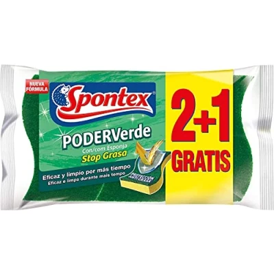 Imagen de Spontex estropajos de Fibra con Esponja, 3