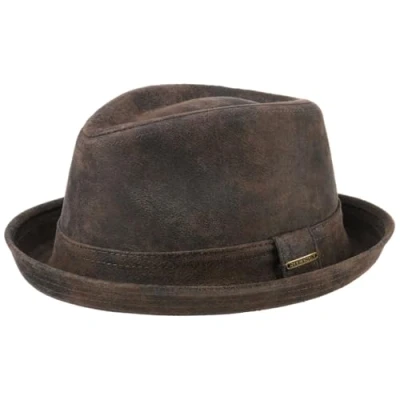 Imagen de Stetson Sombrero Player Piel Radcliff Hombre Fedora de con Forro, Banda Invierno Otoño Verano Primavera Verano/Invierno S (54 55 cm) marrón