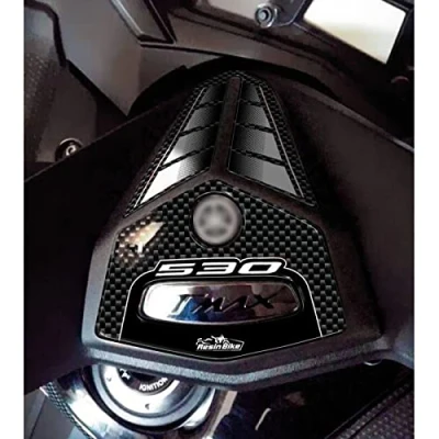 Imagen de Resin Bike Adhesivos de Moto Compatibles con Yamaha Tmax 2012 2016. Protección Manillar Choques y Arañazos Moto. Adhesivo 3D Resinado Made in Italy