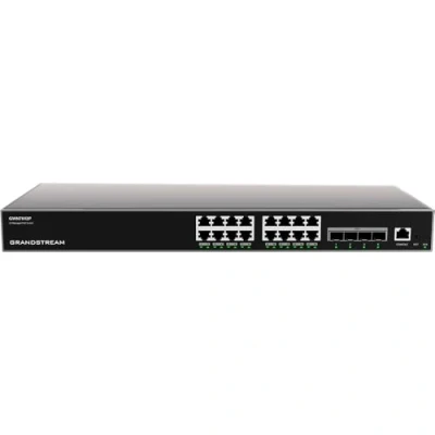 Imagen de GRANDSTREAM GWN7812P Switch gestionable Capa (Layer) 3. Puertos: 16x GbE RJ45 PoE 802.3 AF/at, +30W por Puerto, 4X SFP+ Marca