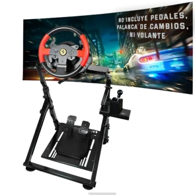 Imagen de Unicview soporte para volante Logitech G29 G920 G923, Incluye caja de cambios, Thrustmaster T150 T300 TX T500 TH8A, PS4 PS5, Xbox Fanatec Clubsport, Fácil montaje y plegado (NUEVO MODELO)