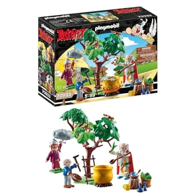 Imagen de PLAYMOBIL 70933 Asterix Panorámix con el caldero de la Poción Mágica, Juguetes para niños a Partir 5 años, Multicolor