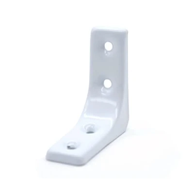 Imagen de DOJA Barcelona Escuadras Metalicas Pack 4 Soporte en L 75x75 mm Acero Galvanizado para Estanterias Madera, Colgar Cuadros sin Agujeros, Baldas Pared, Listones de Mesa...