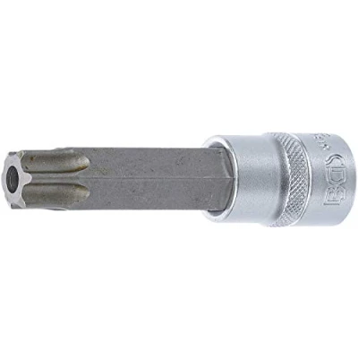 Imagen de BGS 5184 TB80 Punta de vaso longitud 100 mm entrada 12,5 (1/2&quot;) perfil en T (para Torx) con perforación T80