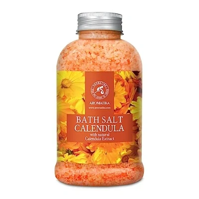 Imagen de Baño de Caléndula Sal 600g con Aceite Natural Sales Cuidado del Cuerpo Mejor para un Buen Sueño Belleza Bienestar Relax Aromaterapia