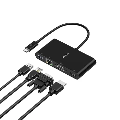 Imagen de Adaptador Hub Belkin Usb c A 3.0, Hdmi, Ethernet, Vga