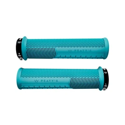 Imagen de Peaty&#039;s Monarch Grips Azul/moleteado/Delgado Control de Carreras, Barras Dedo duraderas, ergonómicas, Almohadilla cómoda para el Pulgar, Todo día, Tipo Clima y Terreno, Bicicleta