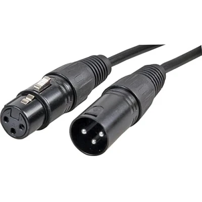 Imagen de Pro SIGNAL PSG3338 XLR 2M Cable macho a hembra (3 pines, 2 m), color negro