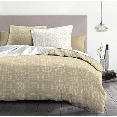 Imagen de Home Linge Passion Funda nórdica 3 Piezas 100% algodón 57 Hilos 2 Personas 220x240 cm MILONGA Beige