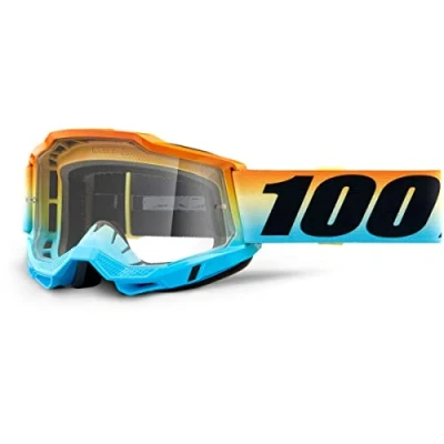 Imagen de Gafas de Ciclismo 100% Accuri 2 Sunset, Naranja/Azul, Lente Transparente
