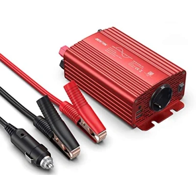 Imagen de BESTEK Inversor Onda Pura 300W, de Corriente 12v a 220v para Coche con 2 USB Puertos 4,2A y 1 Toma AC Phone Pad Tableta TV PSP