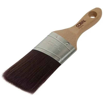 Imagen de Coral 31753 Aspire Pincel de Pintura Profesional Corte en ángulo Firme con Perfil Corto Ovalado para un rápido y preciso, Acabado Ultra Suave emulsión Comercial o Mango Madera FSC