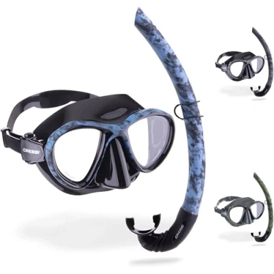Imagen de Cressi Metis &amp; Corsica Packs de Snorkel, Unisex Adulto, Camuflaje Azul, Talla Única